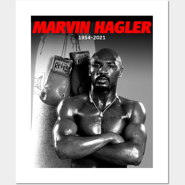 RIP marvin hagler 1954-2021 Wall Art by Brown777